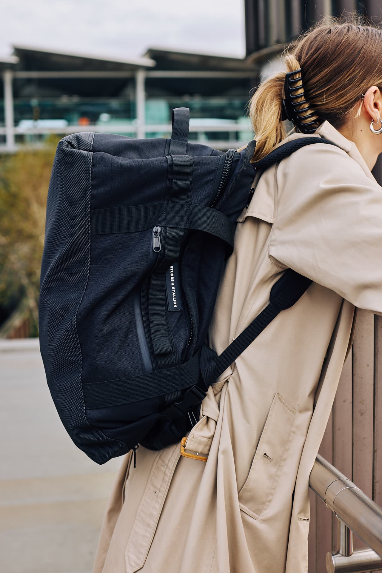 Sports bag on the commute